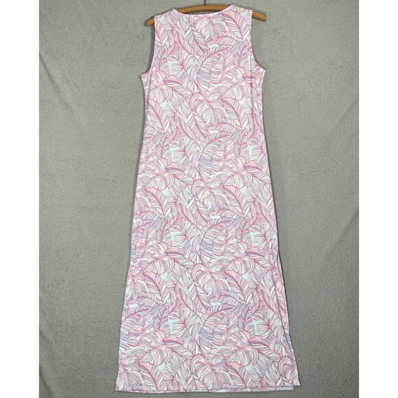 Stella Parker Size M Maxi Dress Jersey Knit Lightweight‎ Pink Blue Coral Resort - Picture 10 of 13